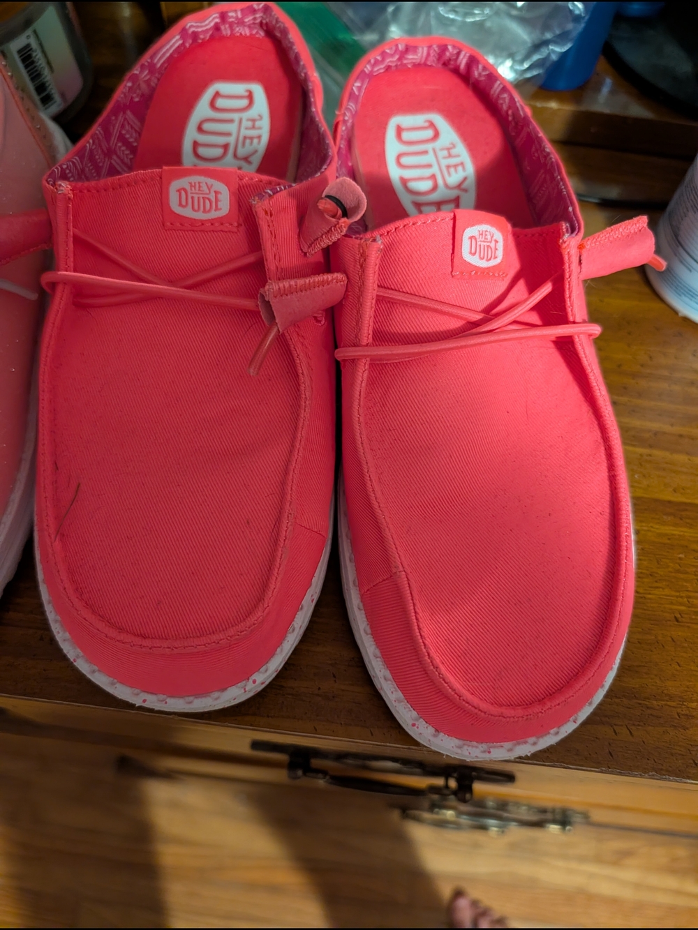 Hey Dude Hot Pink Slip-On Shoes